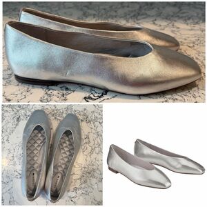 Birdies Silver Women's Flats